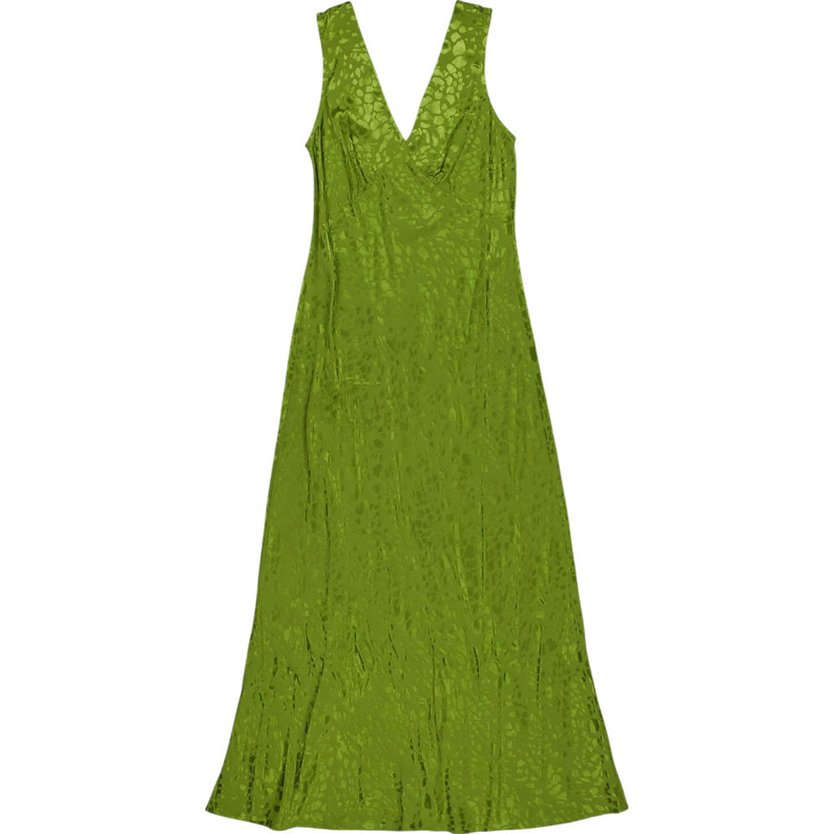 OMNES Green Viscose Maxi Dress