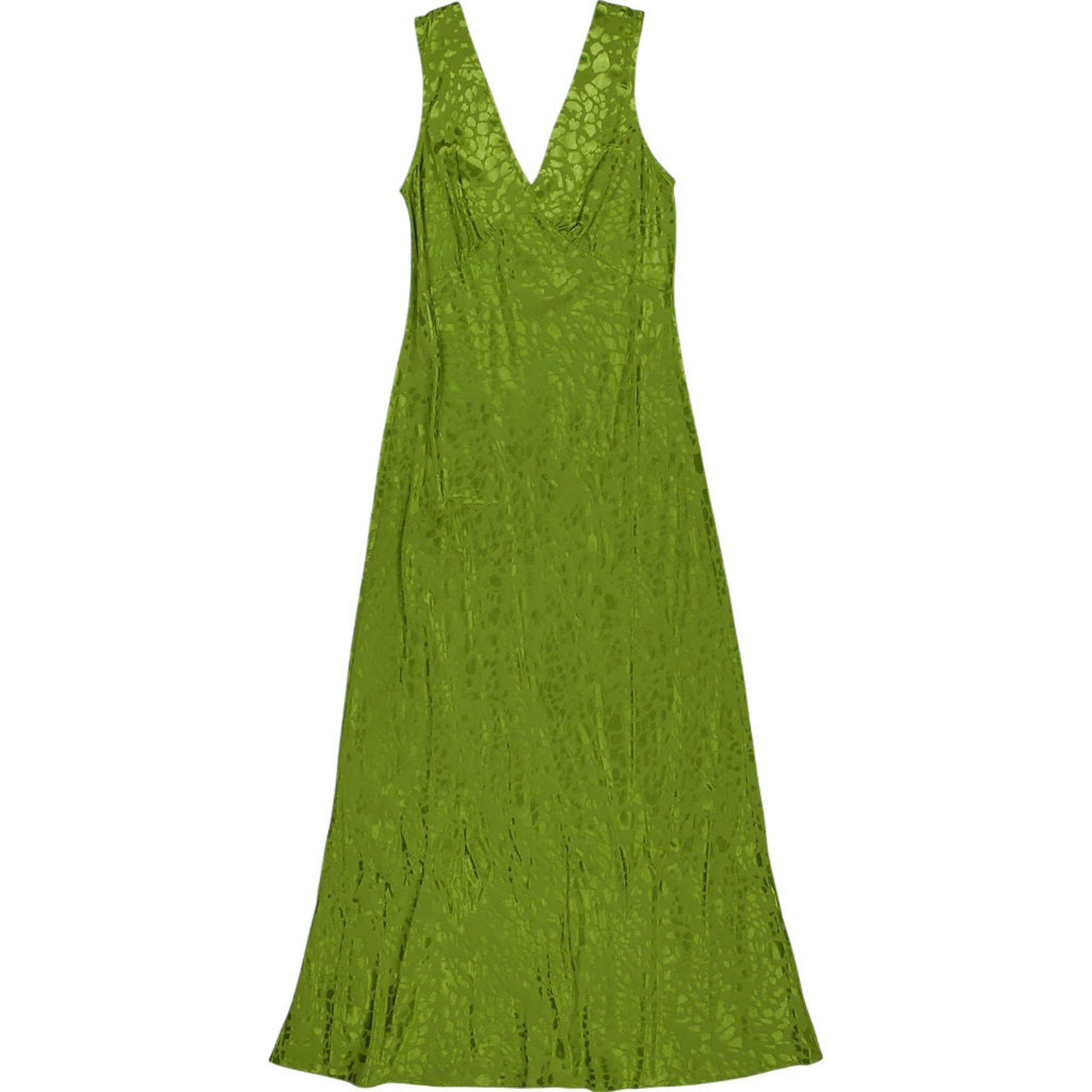OMNES Green Viscose Maxi Dress