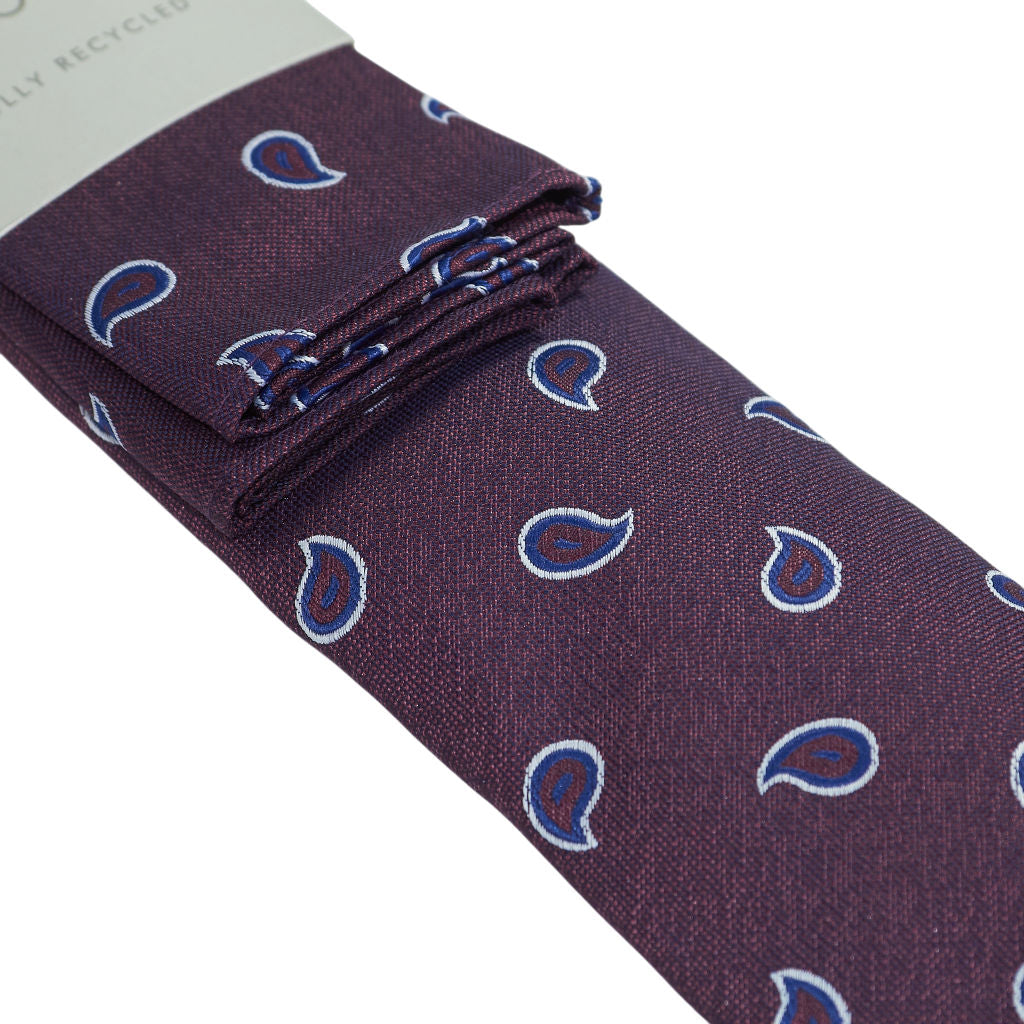 Moss Burgundy Silk Tie Bundle x 3