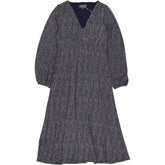 WYSE  Midnight Silver Claudia Crinkle Dress