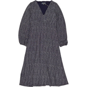 WYSE  Midnight Silver Claudia Crinkle Dress