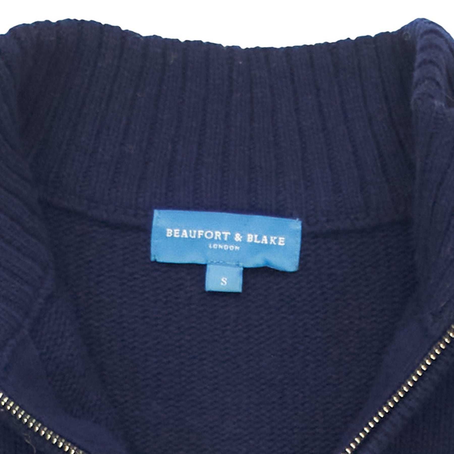 Beaufort & Blake Blue Half Zip Jumper