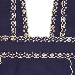 Bonté Navy Embroidered Klara Dress