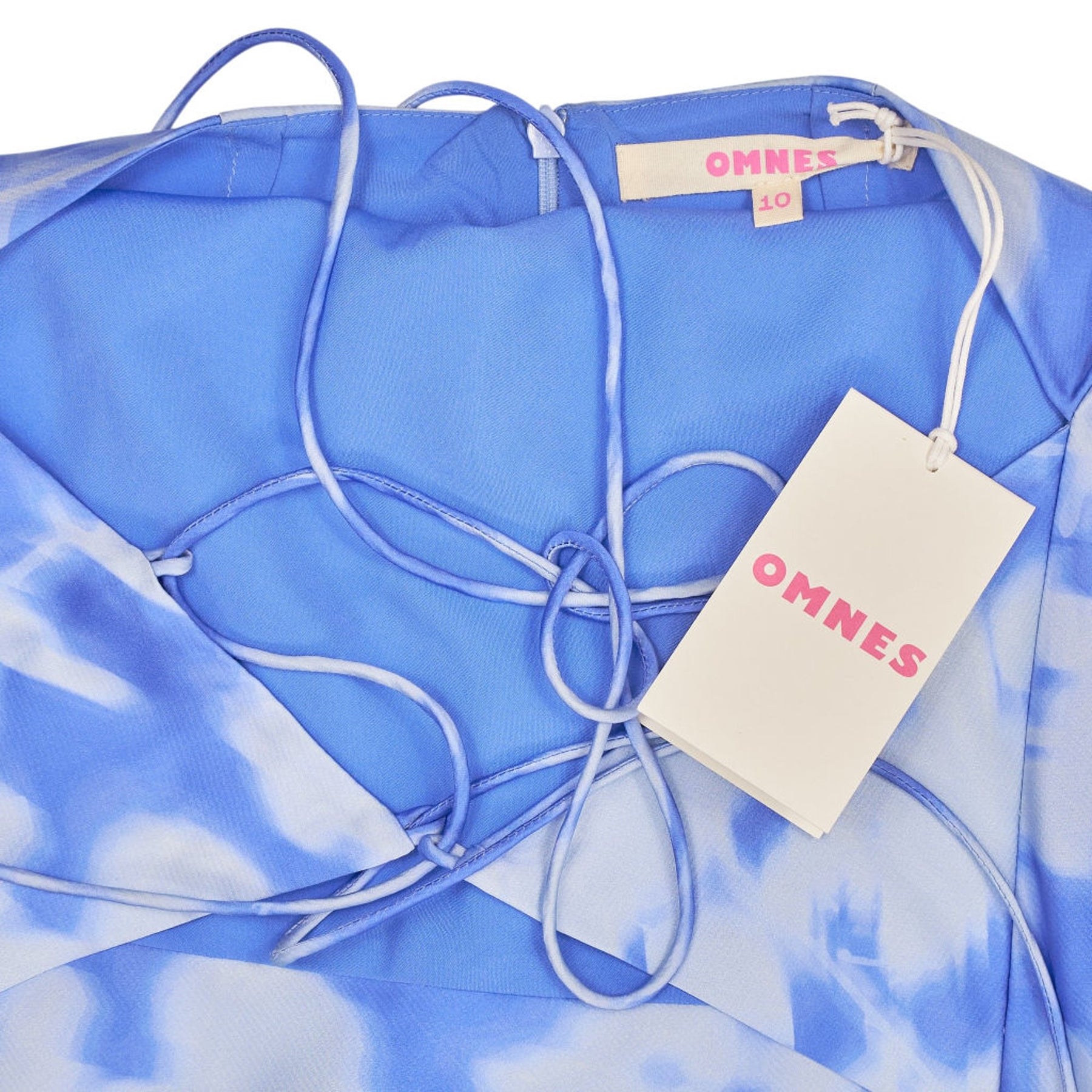 OMNES Blue River Blurred Floral Dress