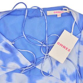 OMNES Blue River Blurred Floral Dress