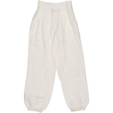 NRBY White Linen Balloon Trousers