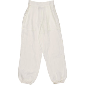 NRBY White Linen Balloon Trousers