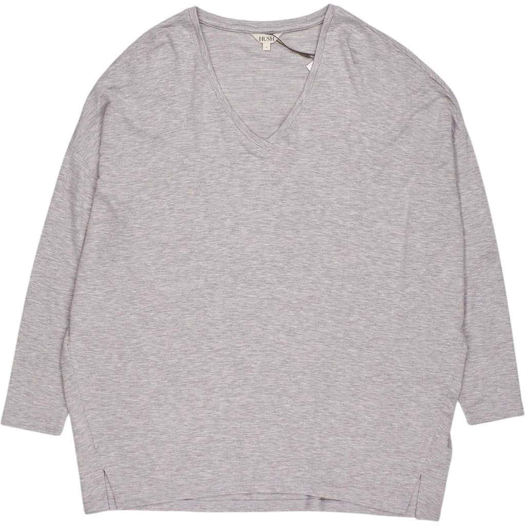Hush Grey V-Neck Jersey Top