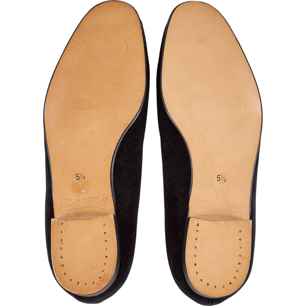 Bowhill & Elliott Black Velvet Shoes