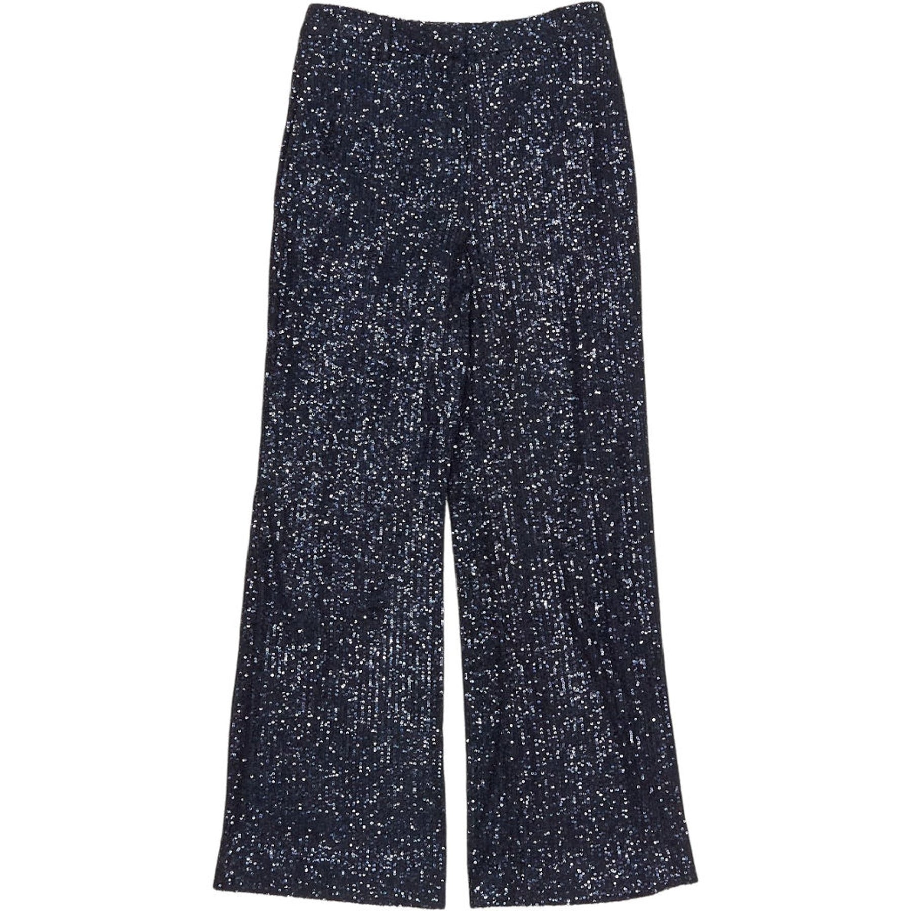 WYSE Blue Black Julienne Sequin Trousers