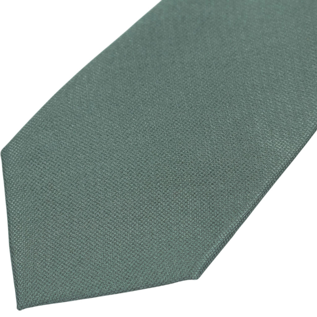 Moss Green Floral Pattern Silk Tie Bundle x 3