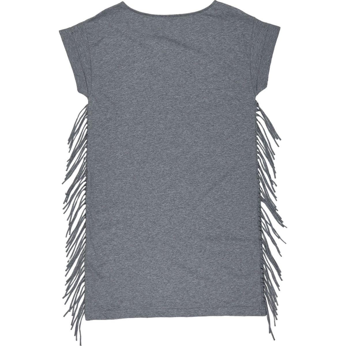 Stussy Charcoal Fringe Cuff Tee Dress