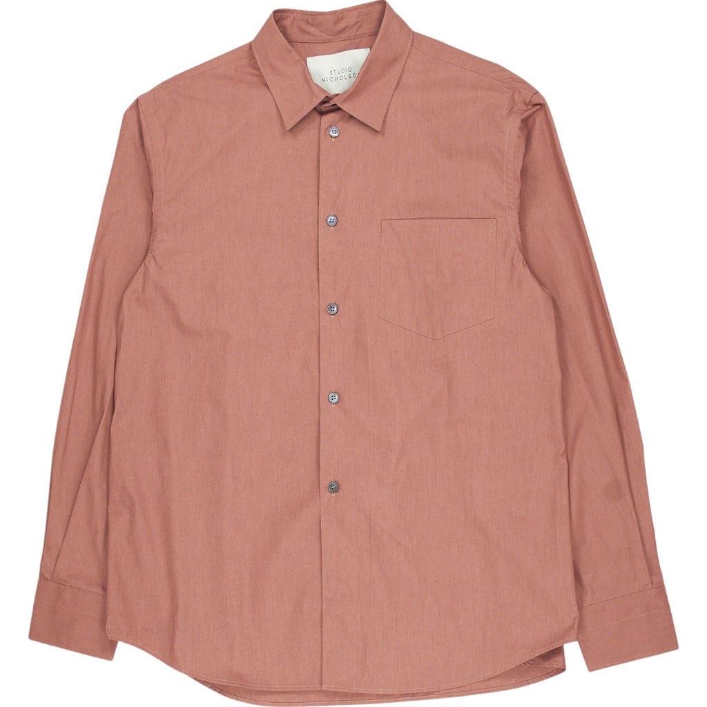 Studio Nicholson Medina Pink Oversized Collar Shirt