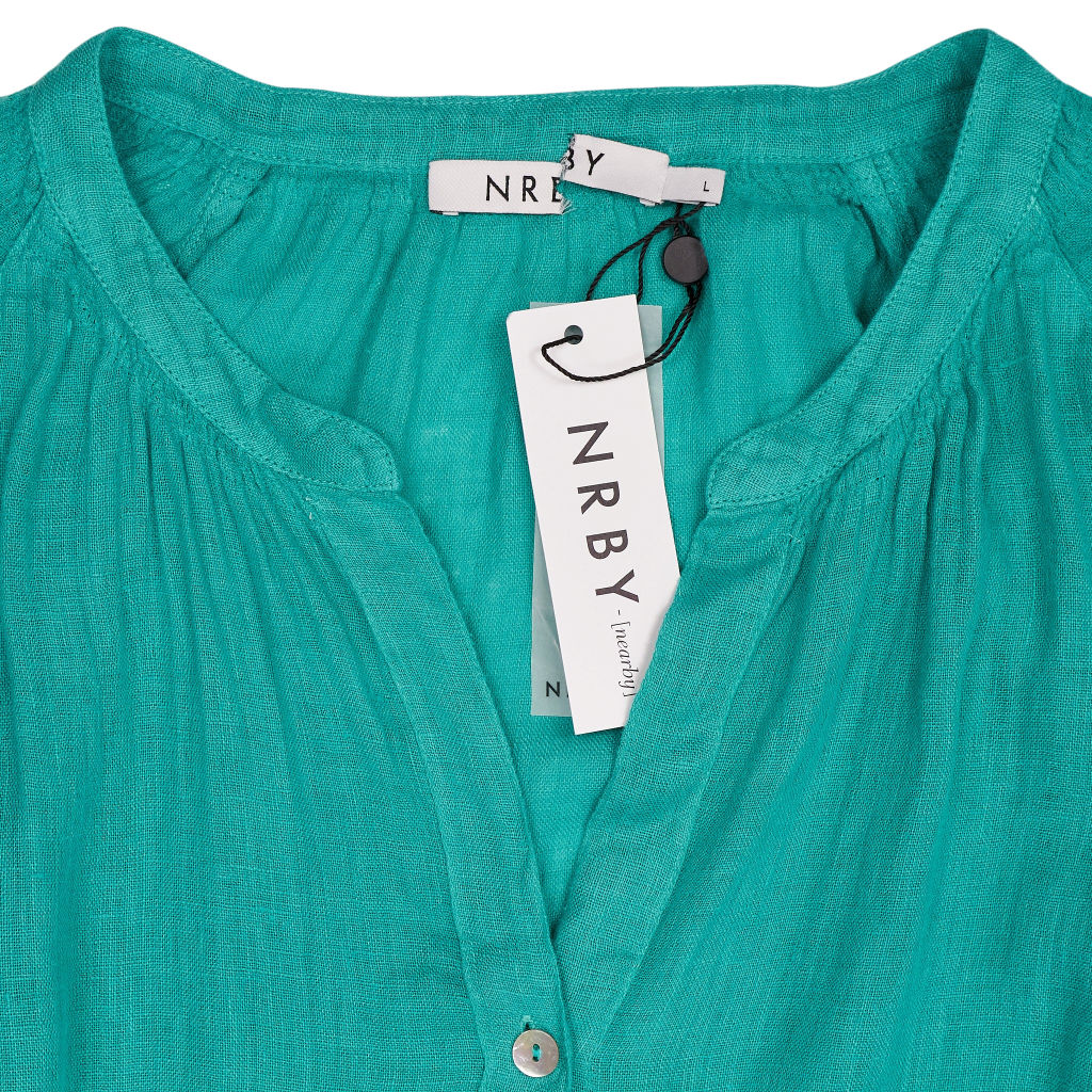 NRBY Seagreen Mira Gauze Linen Dress