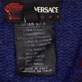 Versace Sport Blue Burgundy Wool Jumper