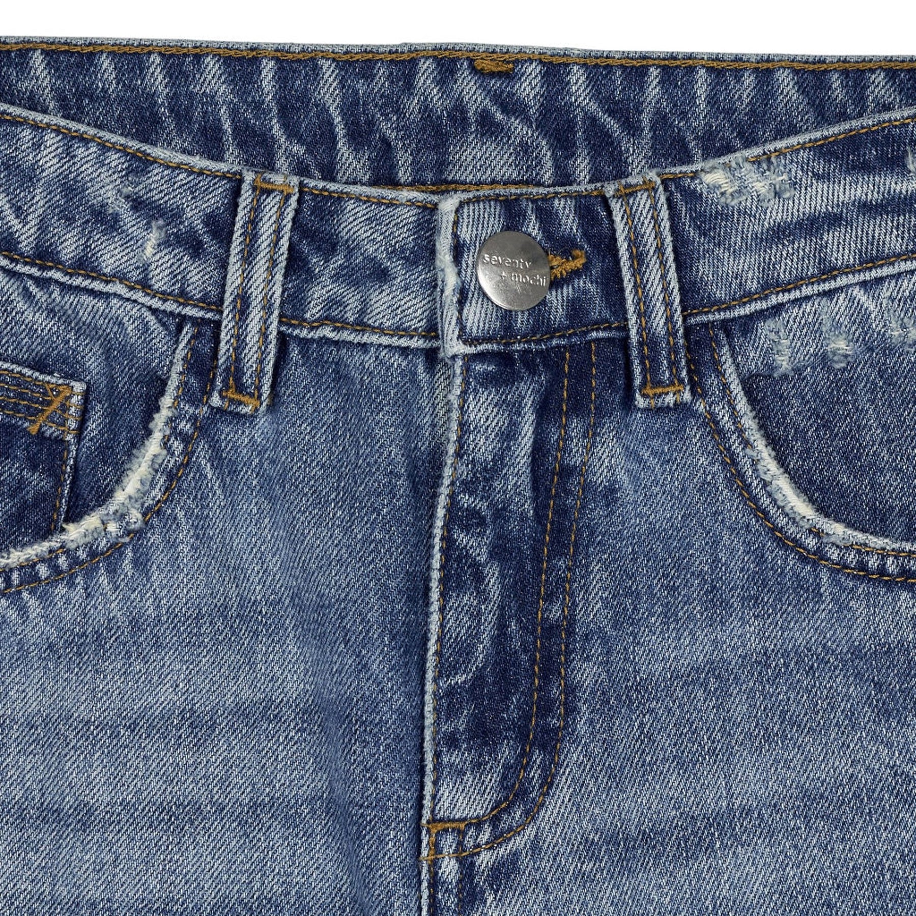 seventy & mochi distressed Blue Denim Jeans