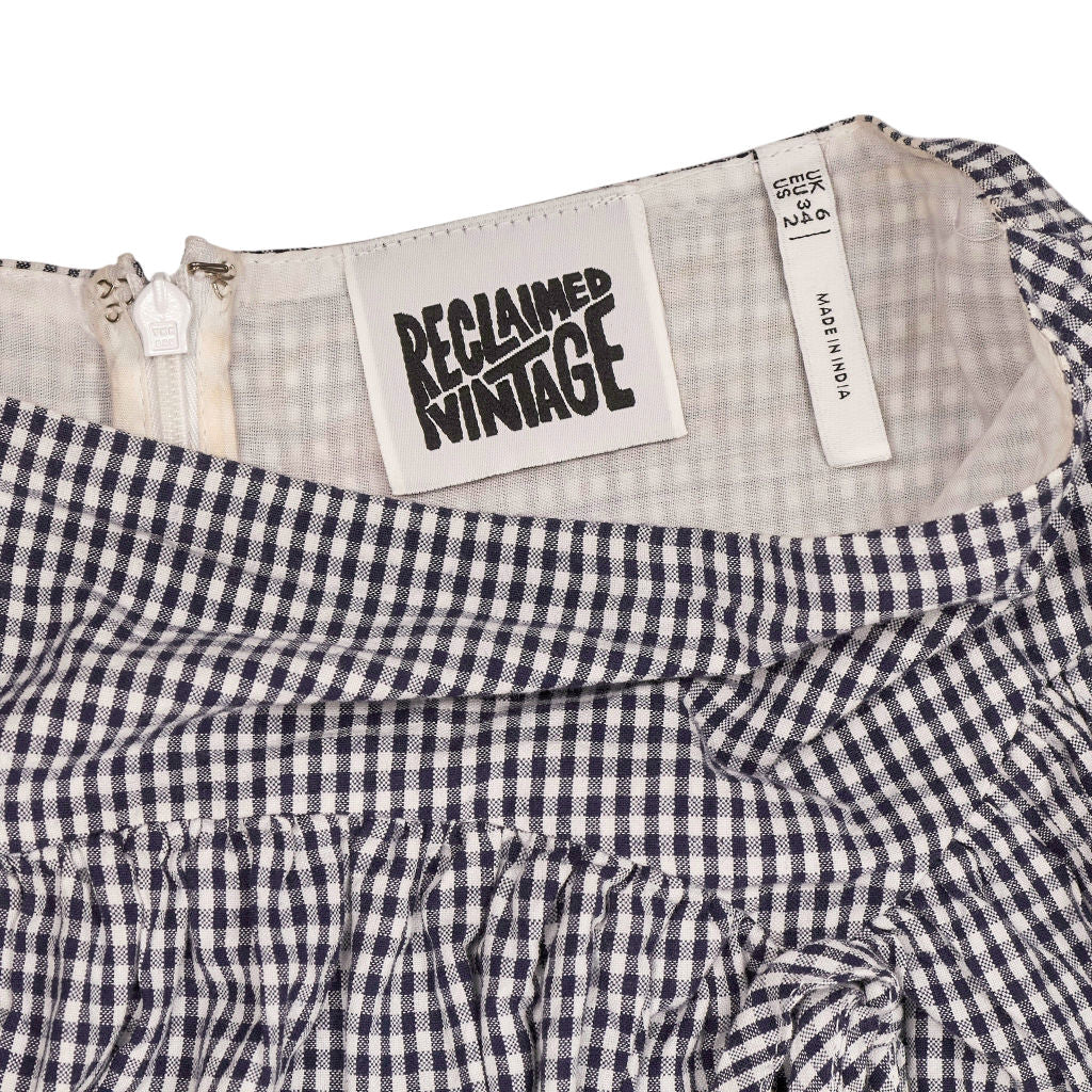 Reclaimed Vintage Black White Gingham Skirt
