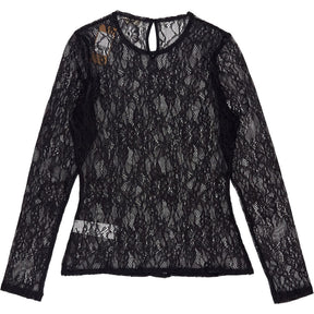 Hush Black Devlin Lace Long Sleeve Top