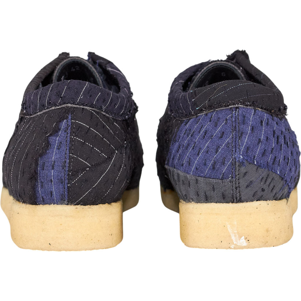 By Walid Black Blue Connie Lace Up Shoes