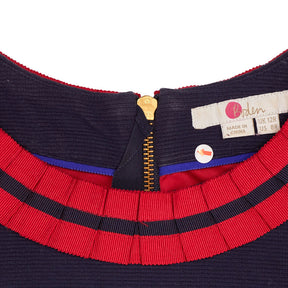 Boden Navy Red Trim Dress