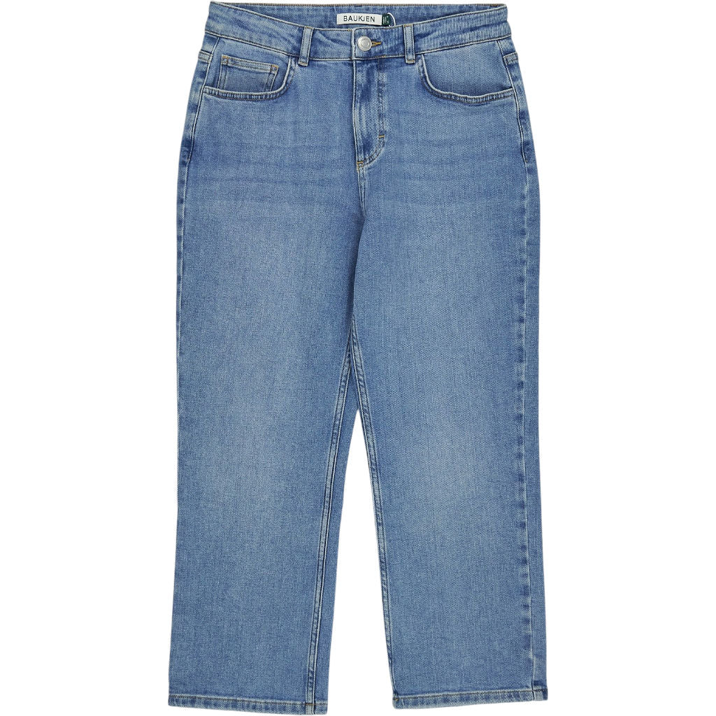 Baukjen Light Indigo Crop Straight Leg Nola Jeans
