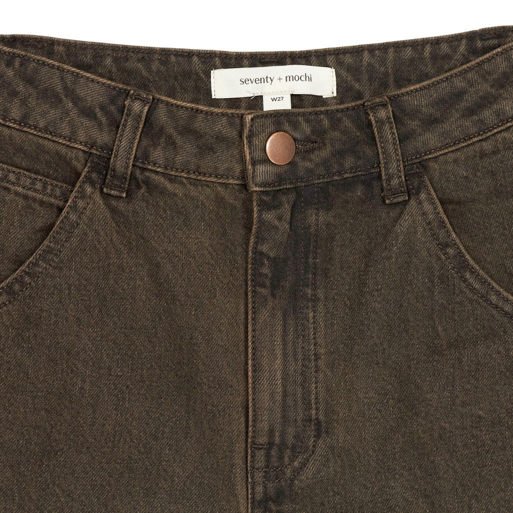 Seventy + Mochi Brown Denim Jeans