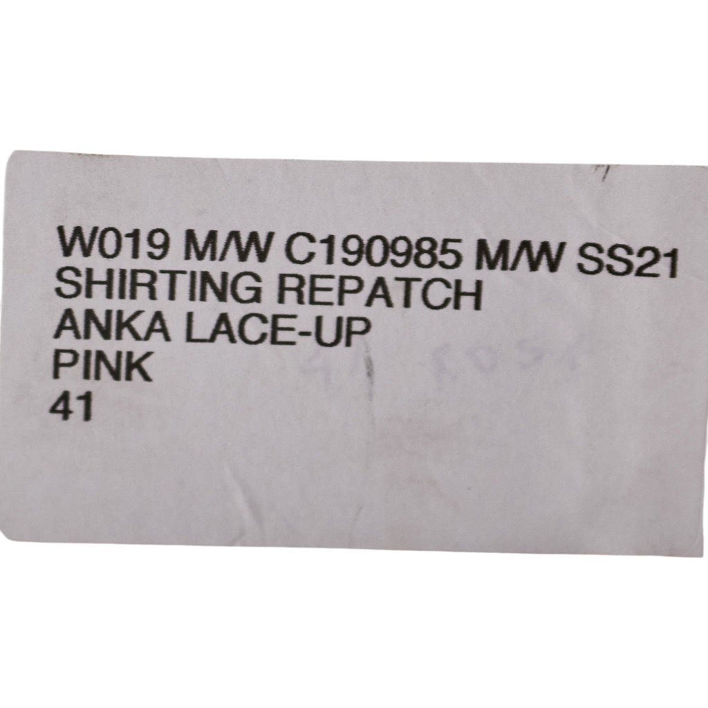 By Walid Pink Anka Lace-Up Shoes