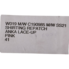 By Walid Pink Anka Lace-Up Shoes