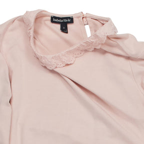 Isabella Oliver Pink Lace Collar Top