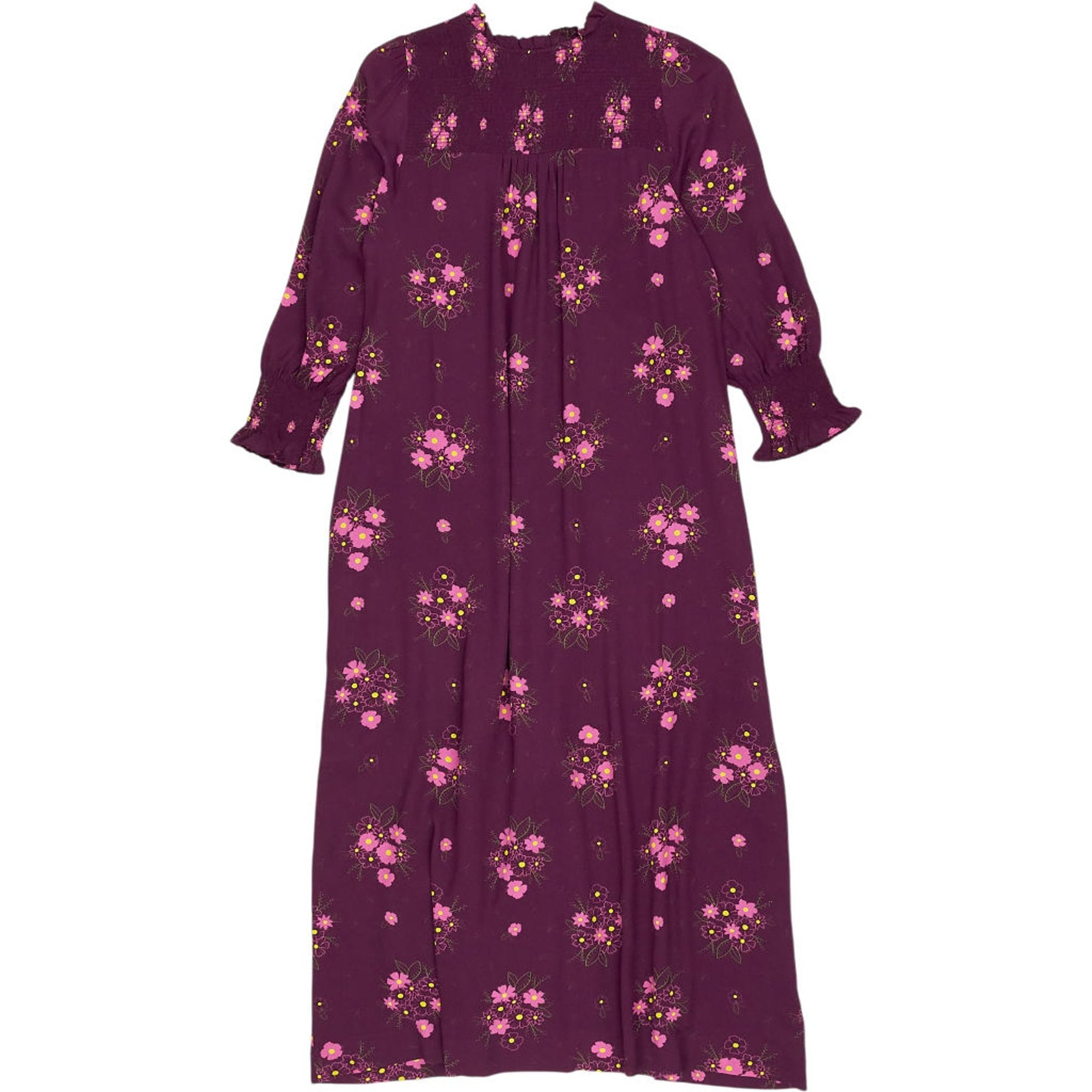 Wyse Merlot Floral Ettie Shirt Dress