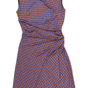 The Fold Blue Orange Patterned Dress