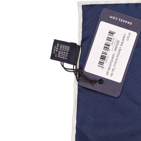 Drake's Blue Silk Pocket Square