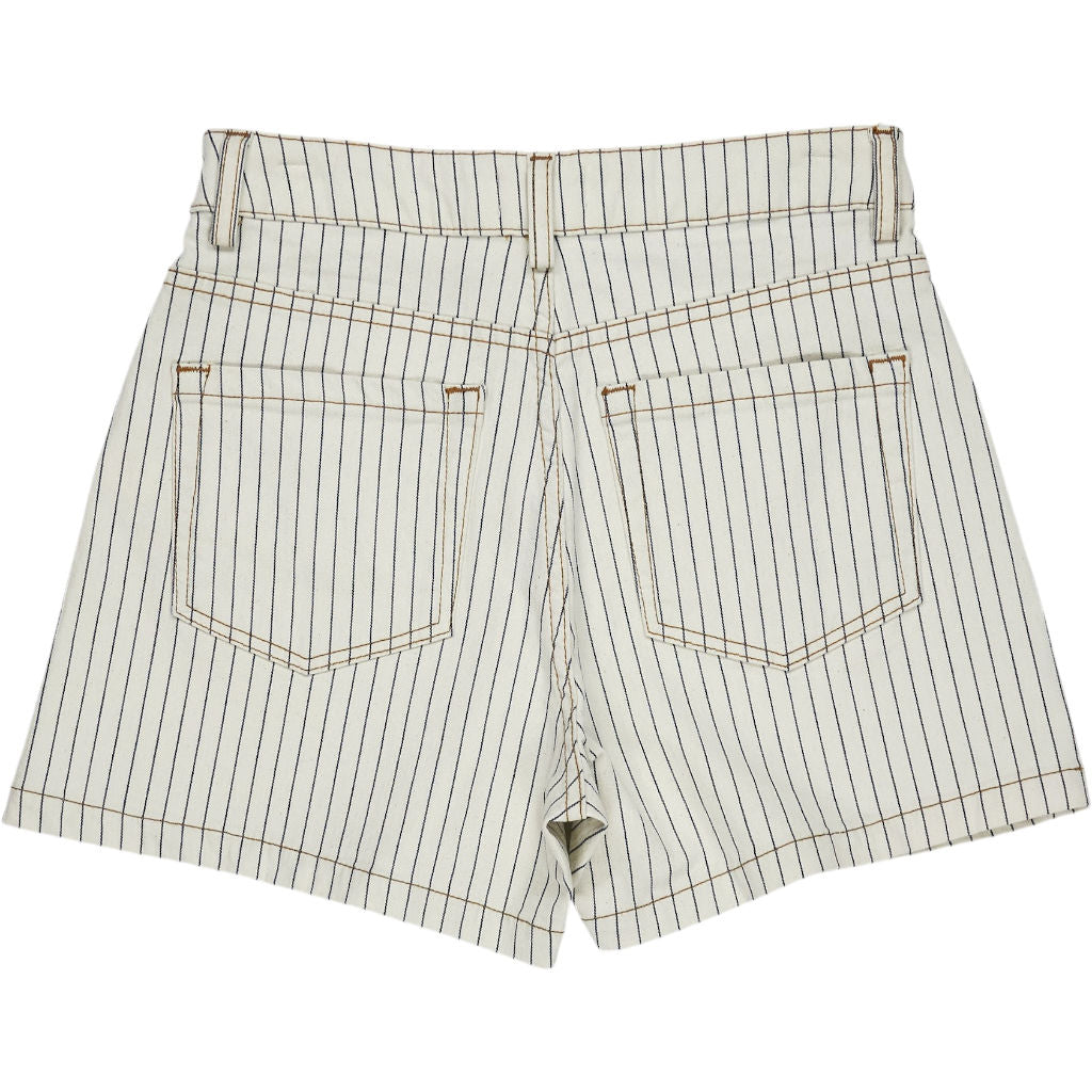 Hush Cream Striped Denim Shorts