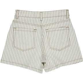 Hush Cream Striped Denim Shorts