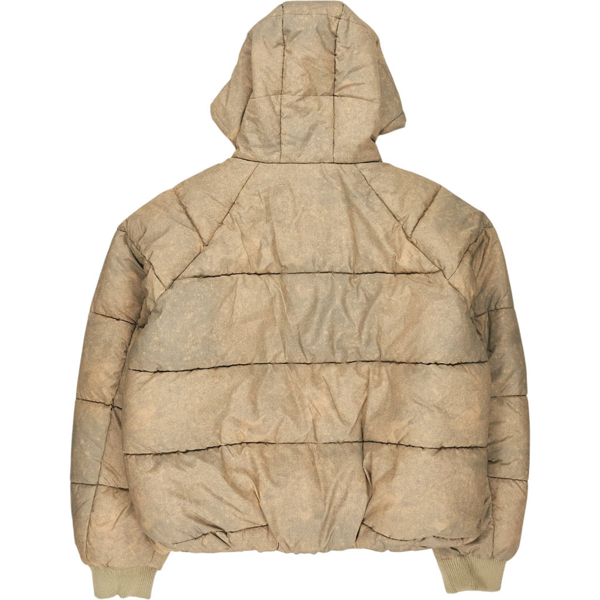Pull&Bear Beige Hooded Puffer Jacket