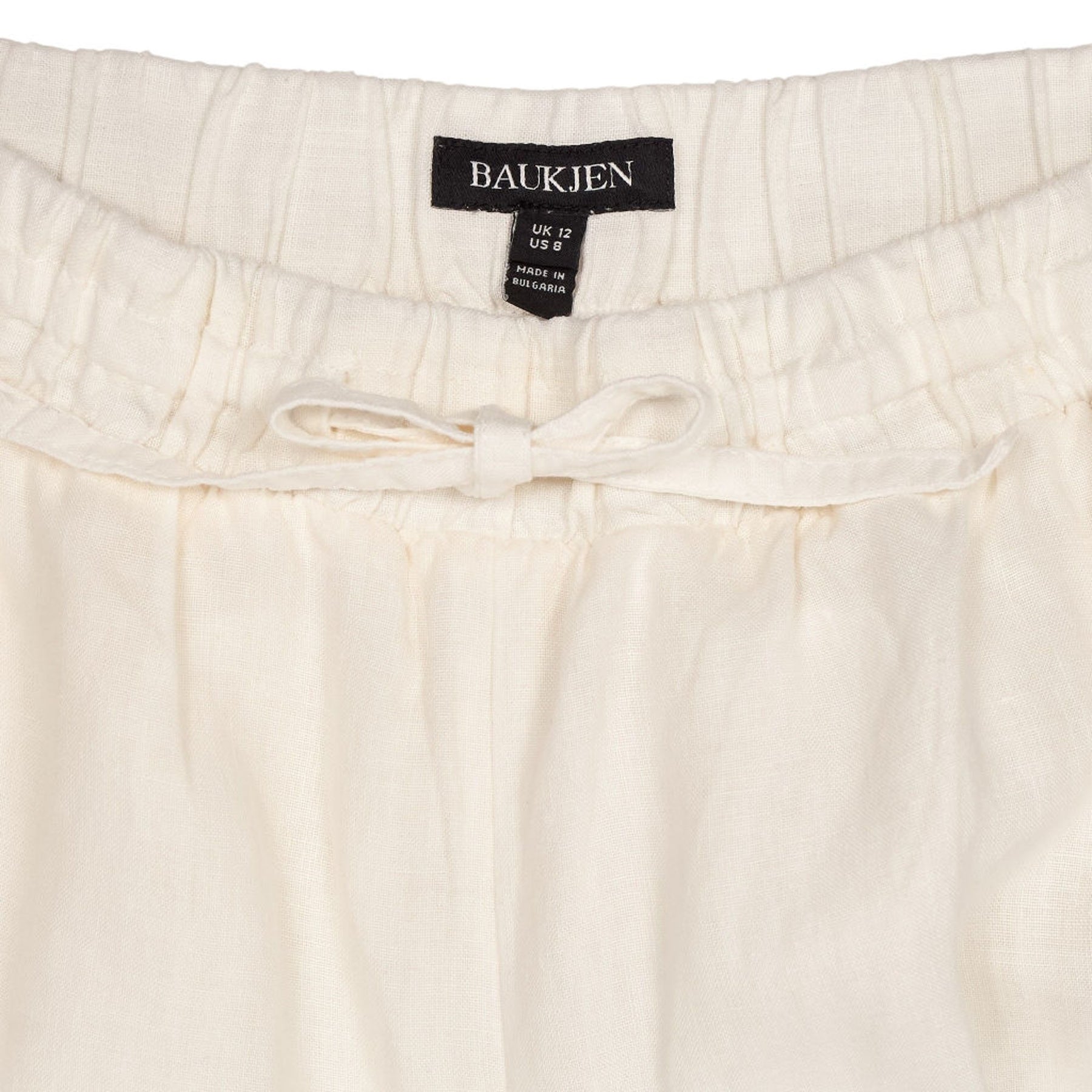 Baukjen Off-White Linen Culottes