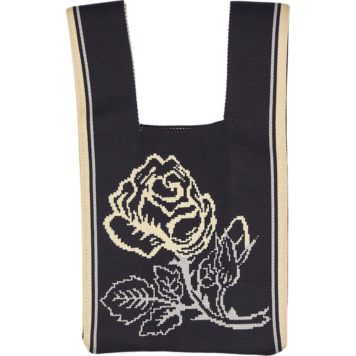 Black Rose Pattern Tote Bag