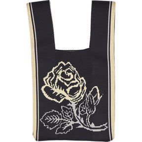 Black Rose Pattern Tote Bag
