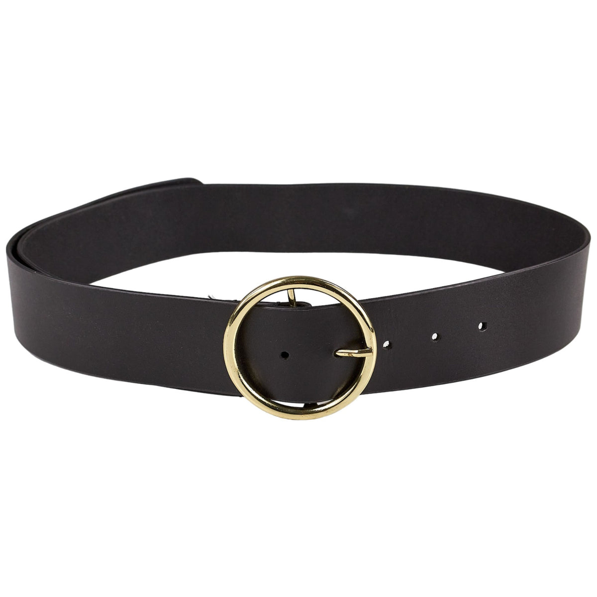 Wyse Black Leather Belt