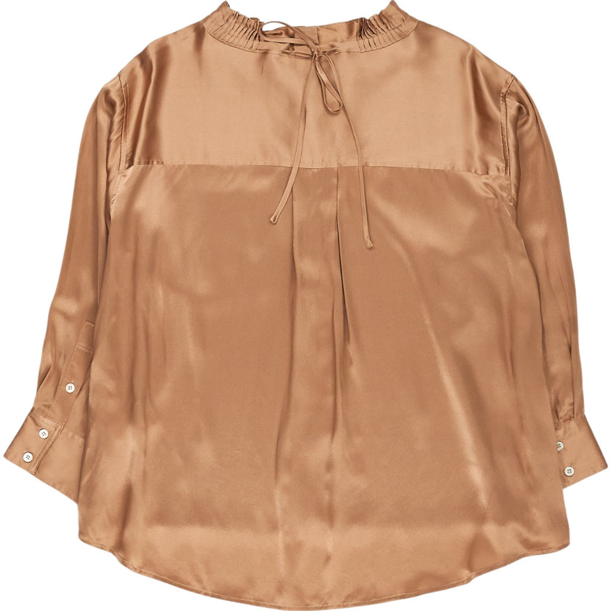 Wyse Caramel Odette Silk Shirt