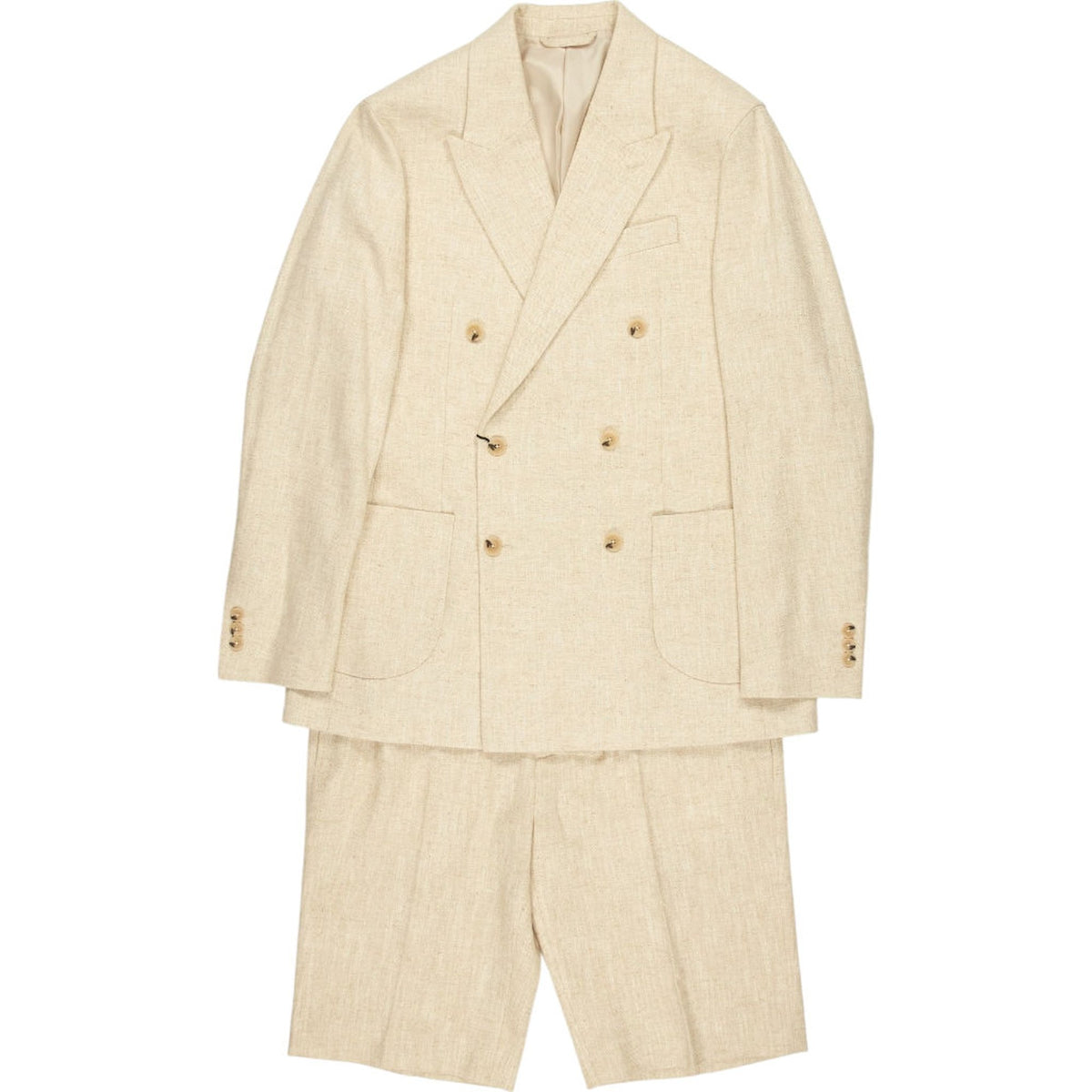 Moss Brown Relaxed Fit Shorts Suit 40R/34R