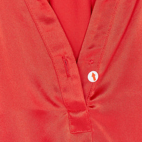 NRBY Red Silk Blouse