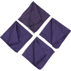 Anderson & Sheppard Navy Spotted Pocket Square