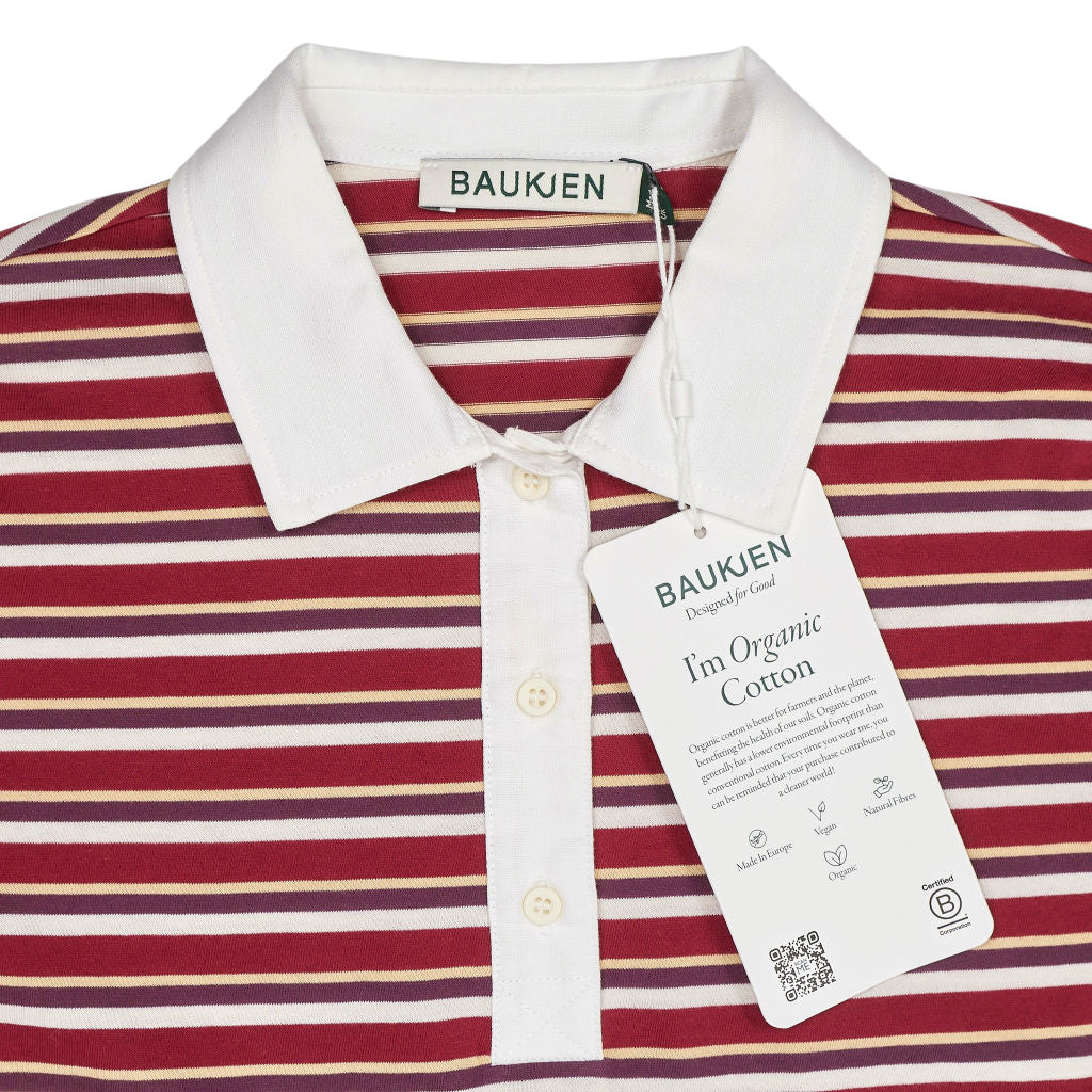 Baukjen Burgundy Esra Organic Cotton Polo Top