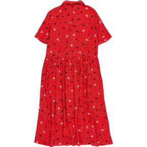Hush Red Bird Print Dress UK 8