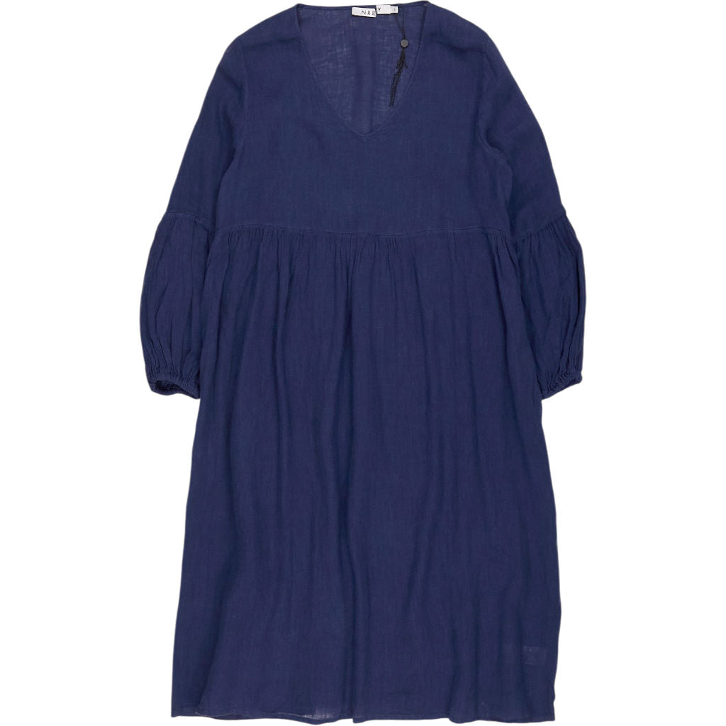 NRBY Navy Blue Linen Dress