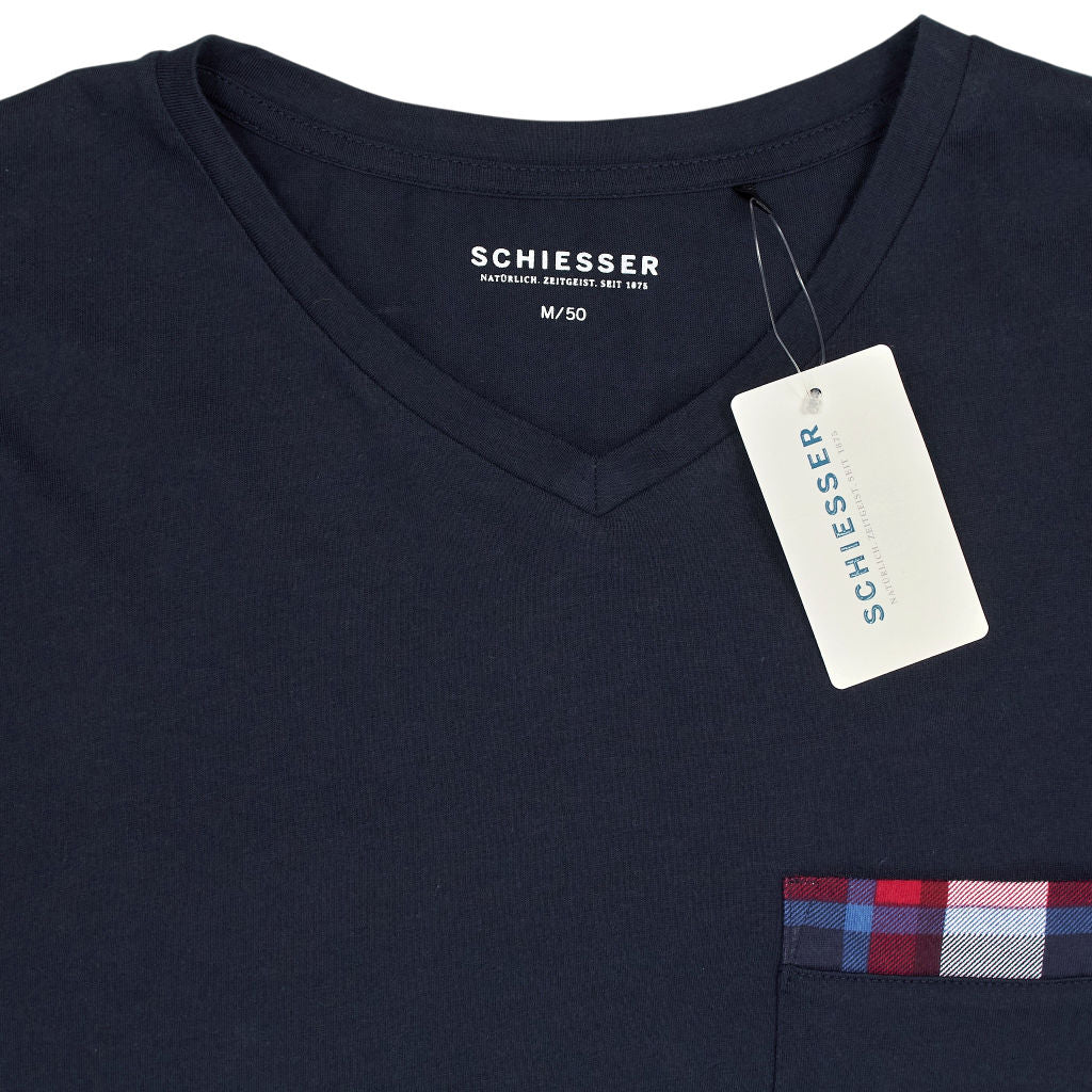 Schiesser Navy Check Pyjama Set
