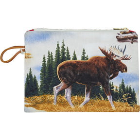 Maison Baluchon Stag Deer Print Zip Pouch