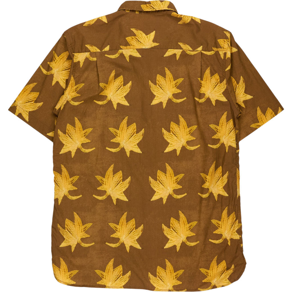 Universal Works Brown Lotus Print Shirt
