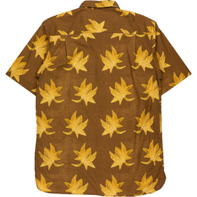 Universal Works Brown Lotus Print Shirt
